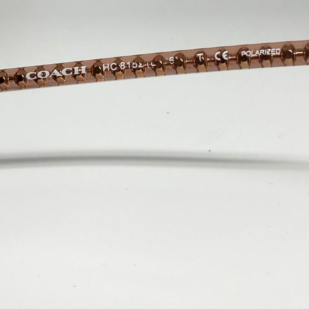 Coach HC 8152-L Sunglasses Black Cherry Glitter Polarized 57-17-135 5329F4